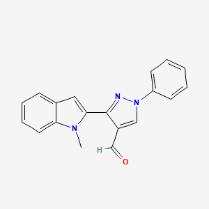 3-(1-methyl-1H-indol-2-yl)-1-phenyl-1H-pyrazole-4-carbaldehyde