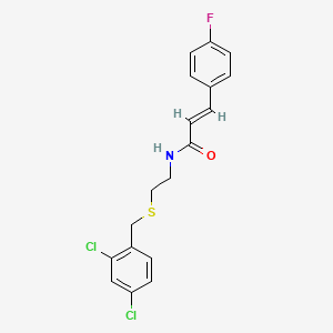 molecular formula C18H16Cl2FNOS B5103998 N-{2-[(2,4-dichlorobenzyl)thio]ethyl}-3-(4-fluorophenyl)acrylamide 