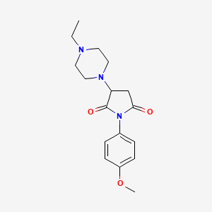 3-(4-ethyl-1-piperazinyl)-1-(4-methoxyphenyl)-2,5-pyrrolidinedione