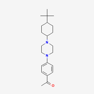 molecular formula C22H34N2O B5104056 1-{4-[4-(4-tert-butylcyclohexyl)-1-piperazinyl]phenyl}ethanone 