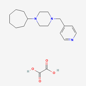 molecular formula C19H29N3O4 B5104099 1-cycloheptyl-4-(4-pyridinylmethyl)piperazine oxalate 