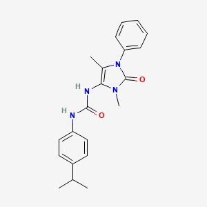 molecular formula C21H24N4O2 B5104101 N-(3,5-dimethyl-2-oxo-1-phenyl-2,3-dihydro-1H-imidazol-4-yl)-N'-(4-isopropylphenyl)urea 