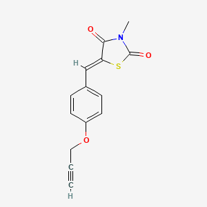 molecular formula C14H11NO3S B5104111 3-methyl-5-[4-(2-propyn-1-yloxy)benzylidene]-1,3-thiazolidine-2,4-dione 