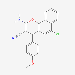 2-amino-6-chloro-4-(4-methoxyphenyl)-4H-benzo[h]chromene-3-carbonitrile