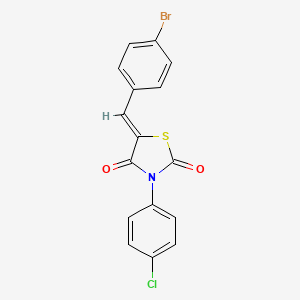 molecular formula C16H9BrClNO2S B5104158 5-(4-bromobenzylidene)-3-(4-chlorophenyl)-1,3-thiazolidine-2,4-dione 