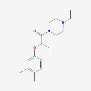 molecular formula C18H28N2O2 B5104170 1-[2-(3,4-dimethylphenoxy)butanoyl]-4-ethylpiperazine 