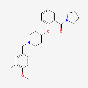 1-(4-methoxy-3-methylbenzyl)-4-[2-(1-pyrrolidinylcarbonyl)phenoxy]piperidine