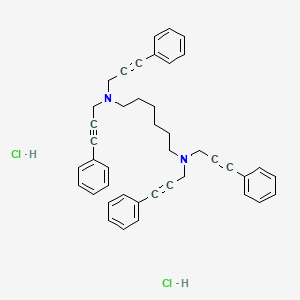 molecular formula C42H42Cl2N2 B5104206 N,N,N',N'-tetrakis(3-phenyl-2-propyn-1-yl)-1,6-hexanediamine dihydrochloride 