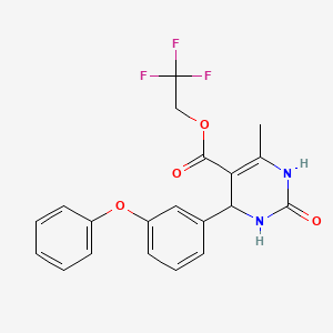 molecular formula C20H17F3N2O4 B5104213 2,2,2-trifluoroethyl 6-methyl-2-oxo-4-(3-phenoxyphenyl)-1,2,3,4-tetrahydro-5-pyrimidinecarboxylate 