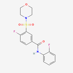 molecular formula C17H16F2N2O4S B5104230 4-fluoro-N-(2-fluorophenyl)-3-(4-morpholinylsulfonyl)benzamide 