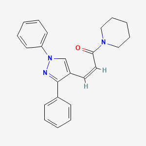 1-[3-(1,3-diphenyl-1H-pyrazol-4-yl)acryloyl]piperidine