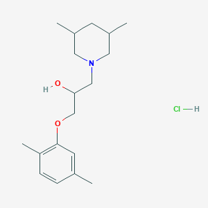 molecular formula C18H30ClNO2 B5104244 1-(2,5-dimethylphenoxy)-3-(3,5-dimethyl-1-piperidinyl)-2-propanol hydrochloride 