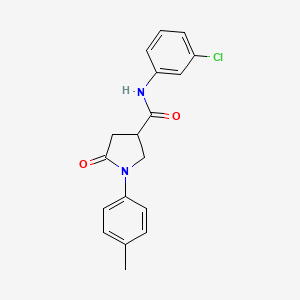 N-(3-chlorophenyl)-1-(4-methylphenyl)-5-oxo-3-pyrrolidinecarboxamide