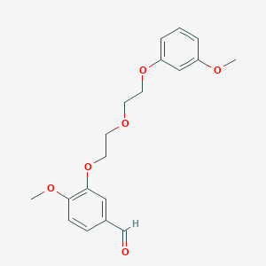 molecular formula C19H22O6 B5104265 4-methoxy-3-{2-[2-(3-methoxyphenoxy)ethoxy]ethoxy}benzaldehyde 