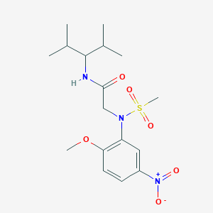 molecular formula C17H27N3O6S B5104271 N~1~-(1-isopropyl-2-methylpropyl)-N~2~-(2-methoxy-5-nitrophenyl)-N~2~-(methylsulfonyl)glycinamide 