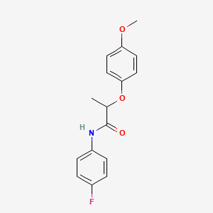 molecular formula C16H16FNO3 B5104328 N-(4-fluorophenyl)-2-(4-methoxyphenoxy)propanamide 