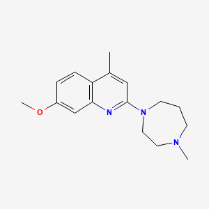 molecular formula C17H23N3O B5104334 7-methoxy-4-methyl-2-(4-methyl-1,4-diazepan-1-yl)quinoline 