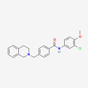 molecular formula C24H23ClN2O2 B5104340 N-(3-chloro-4-methoxyphenyl)-4-(3,4-dihydro-2(1H)-isoquinolinylmethyl)benzamide 