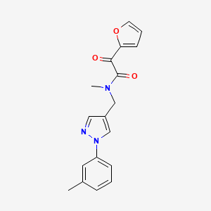 molecular formula C18H17N3O3 B5104343 2-(2-furyl)-N-methyl-N-{[1-(3-methylphenyl)-1H-pyrazol-4-yl]methyl}-2-oxoacetamide 