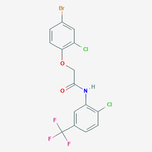 2-(4-bromo-2-chlorophenoxy)-N-[2-chloro-5-(trifluoromethyl)phenyl]acetamide