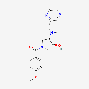 (3S*,4S*)-1-(4-methoxybenzoyl)-4-[methyl(2-pyrazinylmethyl)amino]-3-pyrrolidinol