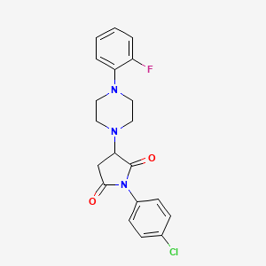 molecular formula C20H19ClFN3O2 B5104367 1-(4-chlorophenyl)-3-[4-(2-fluorophenyl)-1-piperazinyl]-2,5-pyrrolidinedione 