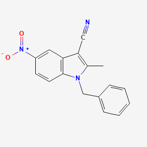 molecular formula C17H13N3O2 B5104377 1-benzyl-2-methyl-5-nitro-1H-indole-3-carbonitrile 