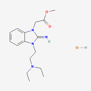 molecular formula C16H25BrN4O2 B5104391 methyl {3-[2-(diethylamino)ethyl]-2-imino-2,3-dihydro-1H-benzimidazol-1-yl}acetate hydrobromide 