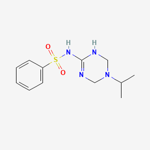 molecular formula C12H18N4O2S B5104406 N-(5-isopropyl-1,4,5,6-tetrahydro-1,3,5-triazin-2-yl)benzenesulfonamide 