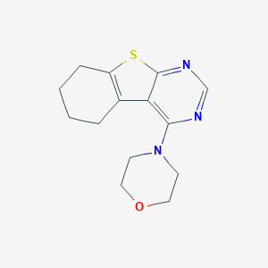 molecular formula C14H17N3OS B510441 4-(4-Morpholinyl)-5,6,7,8-tetrahydro[1]benzothieno[2,3-d]pyrimidine CAS No. 40106-46-5