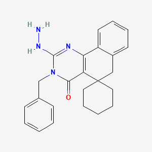 molecular formula C24H26N4O B5104411 3-benzyl-2-hydrazino-3H-spiro[benzo[h]quinazoline-5,1'-cyclohexan]-4(6H)-one 