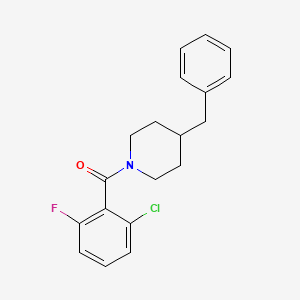 molecular formula C19H19ClFNO B5104417 4-benzyl-1-(2-chloro-6-fluorobenzoyl)piperidine 