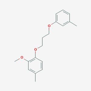 molecular formula C18H22O3 B5104420 2-methoxy-4-methyl-1-[3-(3-methylphenoxy)propoxy]benzene 