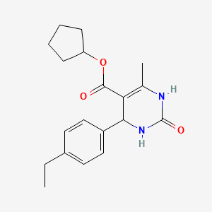 cyclopentyl 4-(4-ethylphenyl)-6-methyl-2-oxo-1,2,3,4-tetrahydro-5-pyrimidinecarboxylate