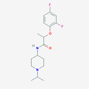molecular formula C17H24F2N2O2 B5104427 2-(2,4-difluorophenoxy)-N-(1-isopropyl-4-piperidinyl)propanamide 