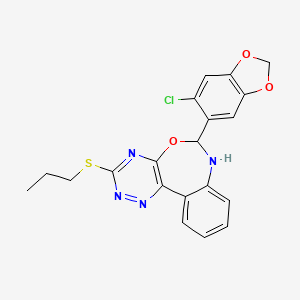 6-(6-chloro-1,3-benzodioxol-5-yl)-3-(propylthio)-6,7-dihydro[1,2,4]triazino[5,6-d][3,1]benzoxazepine