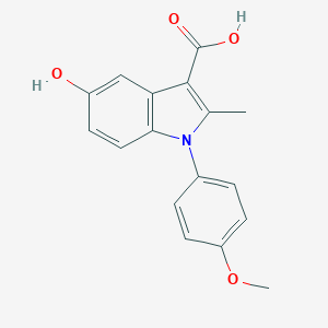 molecular formula C17H15NO4 B510444 5-hydroxy-1-(4-methoxyphenyl)-2-methyl-1H-indole-3-carboxylic acid CAS No. 333780-23-7