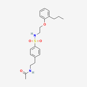 molecular formula C21H28N2O4S B5104440 N-{2-[4-({[2-(2-propylphenoxy)ethyl]amino}sulfonyl)phenyl]ethyl}acetamide 