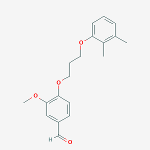 molecular formula C19H22O4 B5104449 4-[3-(2,3-dimethylphenoxy)propoxy]-3-methoxybenzaldehyde 