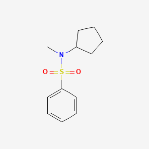 molecular formula C12H17NO2S B5104468 N-cyclopentyl-N-methylbenzenesulfonamide 