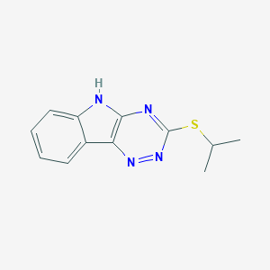 molecular formula C12H12N4S B510448 3-(丙-2-基硫烷基)-5H-[1,2,4]三嗪并[5,6-b]吲哚 CAS No. 306744-83-2