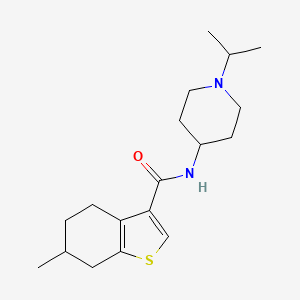 molecular formula C18H28N2OS B5104520 N-(1-isopropyl-4-piperidinyl)-6-methyl-4,5,6,7-tetrahydro-1-benzothiophene-3-carboxamide 