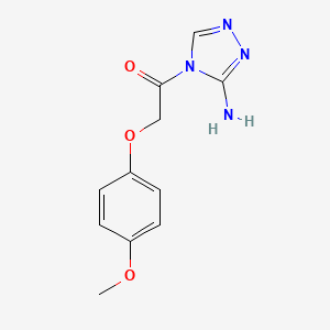 molecular formula C11H12N4O3 B5104531 4-[(4-methoxyphenoxy)acetyl]-4H-1,2,4-triazol-3-amine 