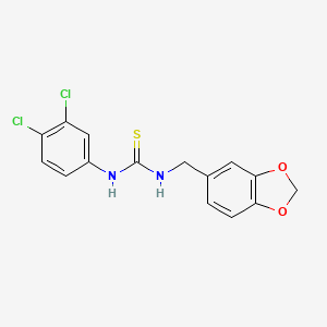 molecular formula C15H12Cl2N2O2S B5104539 N-(1,3-benzodioxol-5-ylmethyl)-N'-(3,4-dichlorophenyl)thiourea 