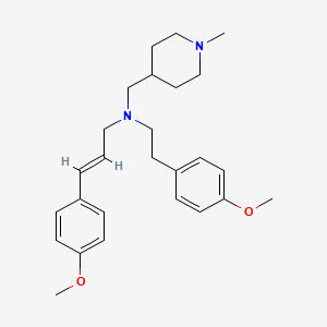 (2E)-3-(4-methoxyphenyl)-N-[2-(4-methoxyphenyl)ethyl]-N-[(1-methyl-4-piperidinyl)methyl]-2-propen-1-amine