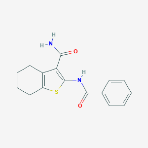 molecular formula C16H16N2O2S B510458 2-Benzamido-4,5,6,7-tetrahydrobenzo[b]thiophene-3-carboxamide CAS No. 19819-17-1