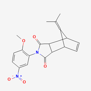 4-(2-methoxy-5-nitrophenyl)-10-(1-methylethylidene)-4-azatricyclo[5.2.1.0~2,6~]dec-8-ene-3,5-dione
