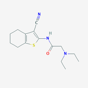 molecular formula C15H21N3OS B510462 N-(3-cyano-4,5,6,7-tetrahydro-1-benzothien-2-yl)-2-(diethylamino)acetamide CAS No. 58125-30-7