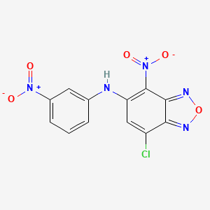 molecular formula C12H6ClN5O5 B5104631 7-chloro-4-nitro-N-(3-nitrophenyl)-2,1,3-benzoxadiazol-5-amine CAS No. 5241-44-1