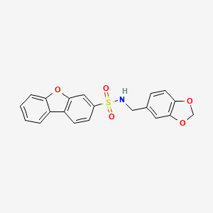 N-(1,3-benzodioxol-5-ylmethyl)dibenzo[b,d]furan-3-sulfonamide